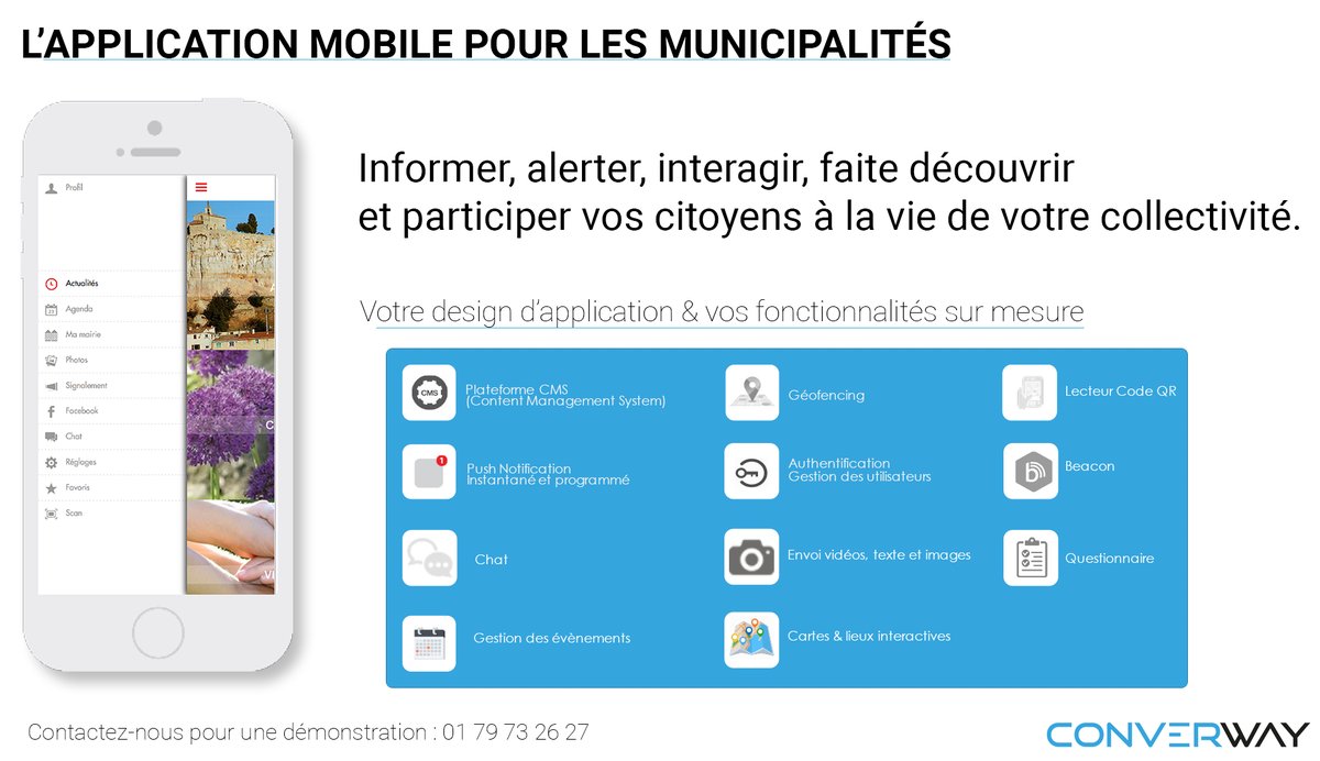 Application mobile à destination des municipalités